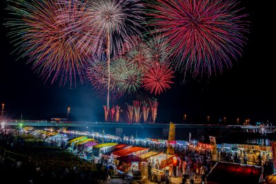 Fireworks and Japanese Street Foods