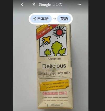 Google Lens Soy Milk